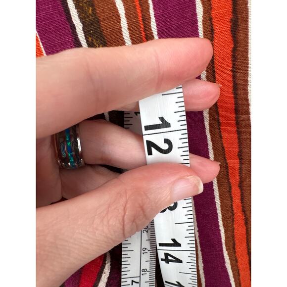 Y2K Vintage Pants Womens Large Purple Linen Striped Wide Leg High Rise Yellow - Picture 9 of 9